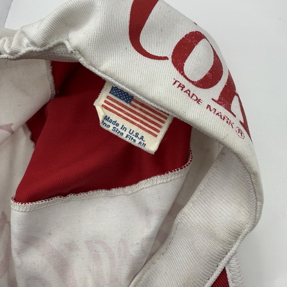 Vintage Coca Cola Soda Coke Painters Cap Hat 80s Pop Culture Hipster Red/White - Picture 5 of 9